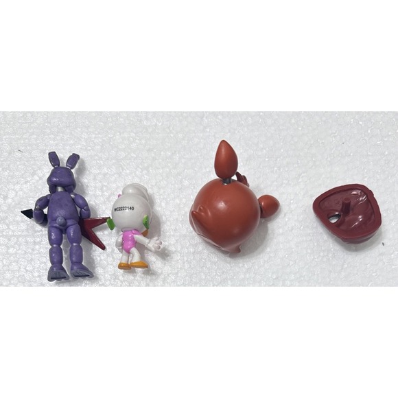 Five Nights Of Freddy Toy LOT Of 4 Foxy Head Rockstar Bonnie Glamrock Chica - Picture 2 of 9
